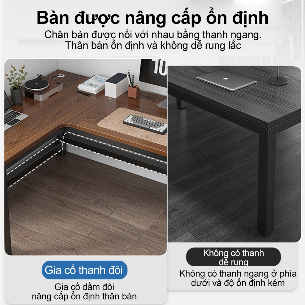Bàn làm việc chữ L tiện dụng, đa năng, rộng rãi | BigBuy360 - bigbuy360.vn
