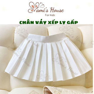 Chân Váy- CHÂN VÁY XẾP LY GẤP [SIZE 12KG-39KG] VỚI BẢNG ĐAI LƯNG PHIÊN BẢN MỚI KÈM QUẦN TRONG CHO BÉ GÁI, FAMI'SHOUSE