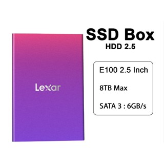 Hộp box SSD Lexar E100 | gắn SSD 2.5 inch dung lượng 128G - 8TB | Giao tiếp USB 3.2 Gen 1 - Bảo hành 1 năm