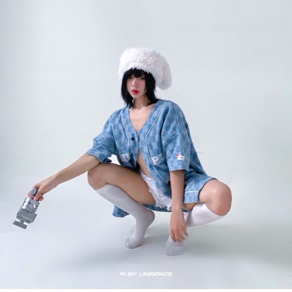 Áo khoác sơ mi, áo bóng chày Uníspace tay lỡ form unisex nam nữ denim | BigBuy360 - bigbuy360.vn