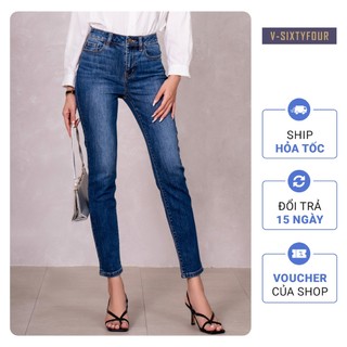 Quần Jeans Nữ  Dáng Skinny Màu Xanh Đậm. Dark Blue Skinny Women's Jeans V-SIXTYFOUR - 123WD2082B2990
