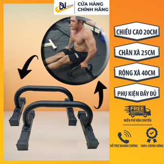 Xà kép mini, parallettes, khung chống đẩy size L (Cao 20cm) Đại Nhân sơn tĩnh điện, chất liệu thép, sơn tĩnh điện