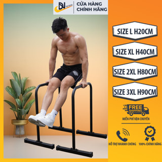 Xà kép mini, parallettes, khung chống đẩy size L-3XL (Cao 20cm - 90cm) Đại Nhân chất liệu thép, sơn tĩnh điện