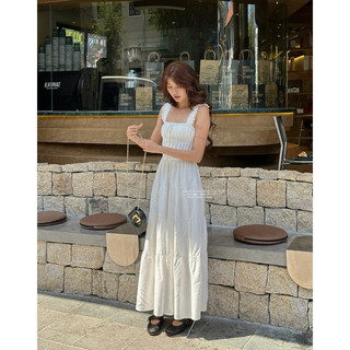 𝐀𝐥𝐦𝐢𝐫𝐚 𝐃𝐫𝐞𝐬𝐬 - đầm linen nhún tầng tay pha ren