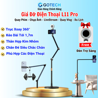 Giá Đỡ Điện Thoại Đa Năng L11 Pro, Gậy LiveStream, Chụp Ảnh, Quay Vlog Video Chất liệu Hợp Kim Nhôm Cao Cấp Kéo Dài 1,7m