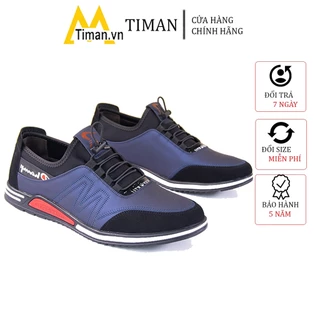 Giày thể thao nam sneaker cổ cao chất liệu da đế cao cao cấp độn đế đẹp bảo hành 1 năm LV09 TIMAN