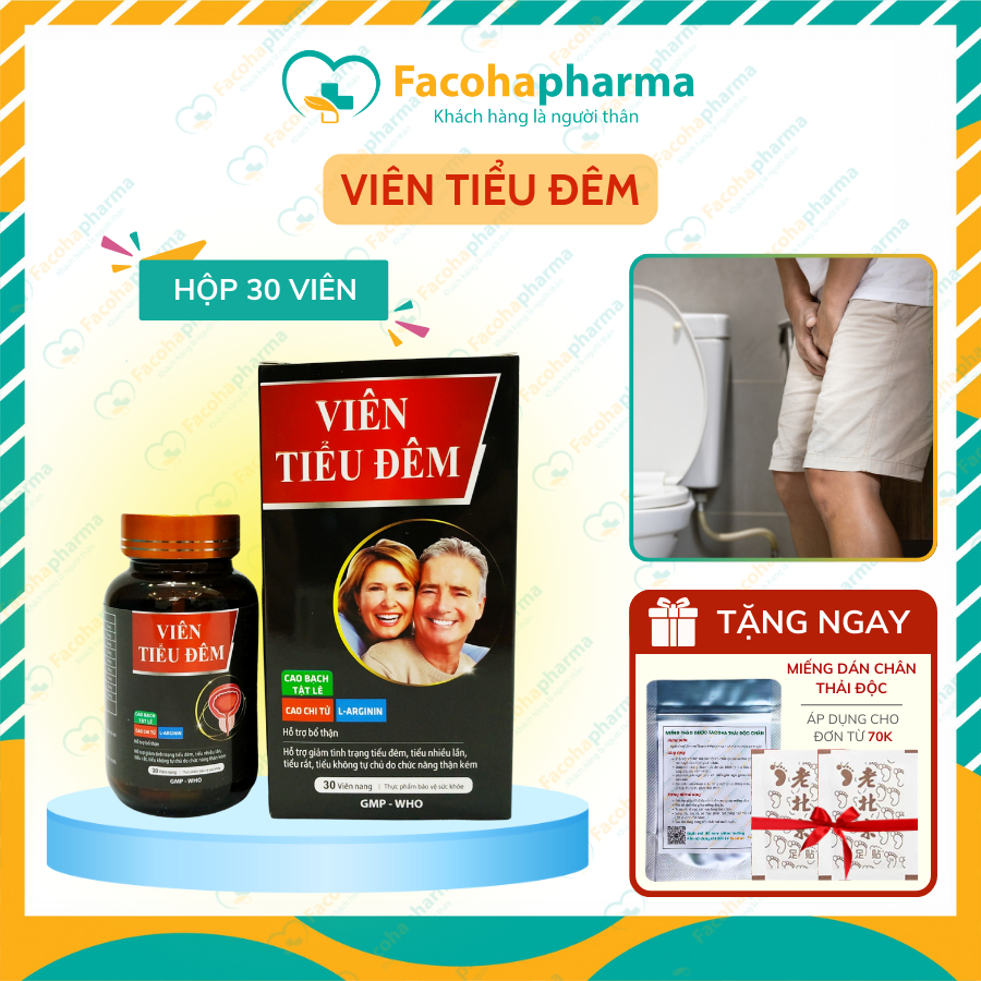 Viên tiểu đêm cải thiện tình trạng tiểu đêm tiểu nhiều lần tiểu không tự chủ tăng cường chức năng thận Hộp 30v TPN4.3