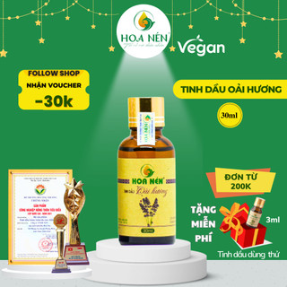 Tinh dầu Oải Hương (lavender) nguyên chất 30ml, 10ml - Hoa Nén - Xông phò.ng, thư giãn, ngủ ngon