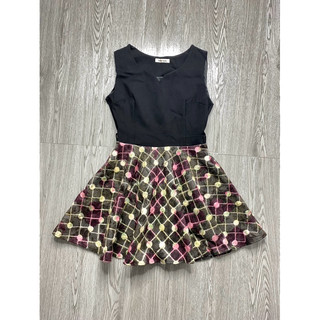 Đầm xoè ngắn cho nữ, co giản (size ngực 95cm đổ lại)