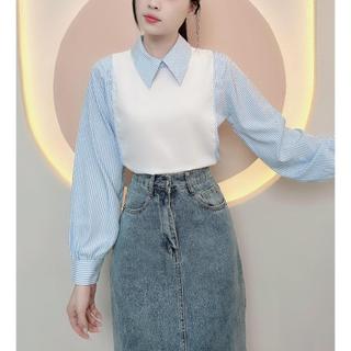 Áo sơ mi nữ thiết kế áo kiểu nữ hàn quốc vải cotton lụa LAMO-B1257