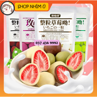 Kẹo Socola bọc dâu tây 1 gói 60g (sữa/socola/matcha)
