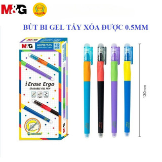 Bút gel nước tẩy xóa được m&g ngòi 0.5mm mực xanh, đen mẫu mã đa dạng, giao hình ngẫu nhiên