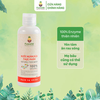 Nước ngâm rửa thực phẩm Fuwa3e hữu cơ organic khử mùi loại bỏ thuốc sâu chất bẩn 100ml