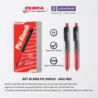 Viết bi bấm 0.5 mm dụng cụ học sinh futurebook x zebra dòng pic knock