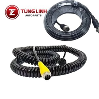Dây Nối lò xo 8 mét - Nối thẳng 5m, 10m, 15m, 20m cho Camera (Cam) Hành trình - Cam lùi Xe Tải - xe đầu kéo -xe mooc dài