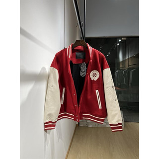 Cos Sẵn Áo Bomber - Jacket Varsity Tay Da Chrome cao cấp .