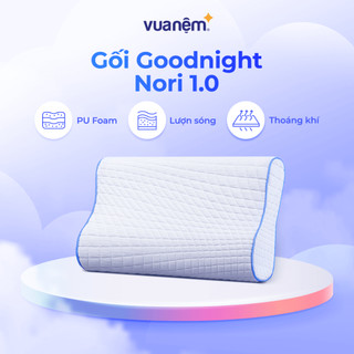 Vua Nệm x Gối Foam Goodnight Nori 30*60cm lượn sóng nâng đỡ cổ vai gáy độc quyền Vua Nệm