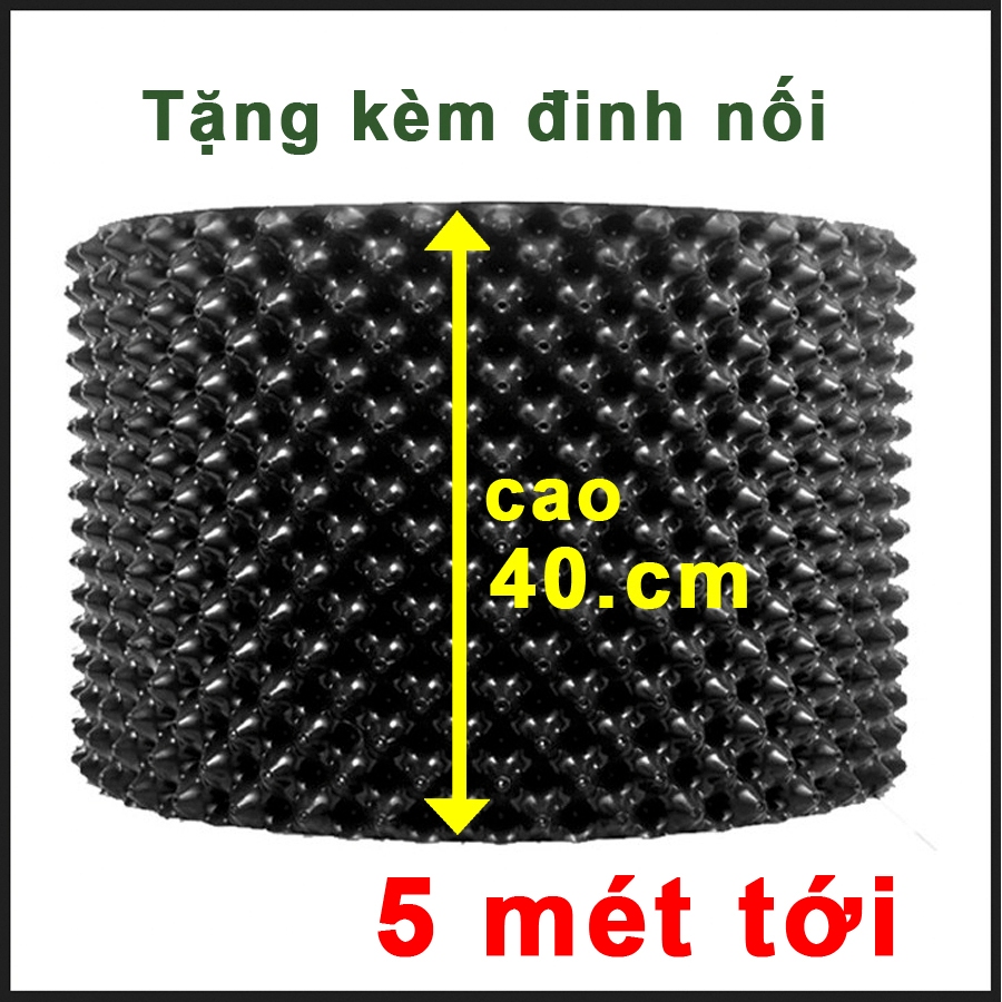 5 MÉT Bầu ươm cây V6 CAO 40CM dày 6mm, cắt theo mét dài khách đặt, tặng ốc vít-77901