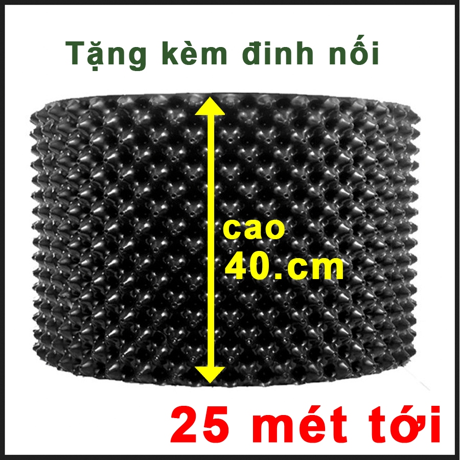 25 MÉT Bầu ươm cây V6 CAO 40CM dày 6mm, cắt theo mét dài khách đặt, tặng ốc vít-77901