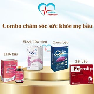 Combo chăm sóc sức khỏe "MẸ BẦU" CẦN THIẾT PHẢI BỔ SUNG trong suốt quá trình mang thai