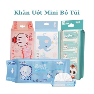 Gói set 8 bịt khăn ướt mini bỏ túi. khăn giấy ướt mini bỏ túi