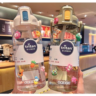  Bình nước thể thao 2 lít có chia vạch kèm ống hút,2000ml to trong suốt Cốc nước cấp thực phẩm Có tay cầm 