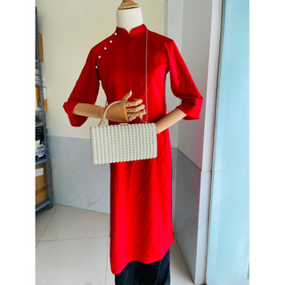 Túi dự tiệc đính hạt ngọc siêu sang