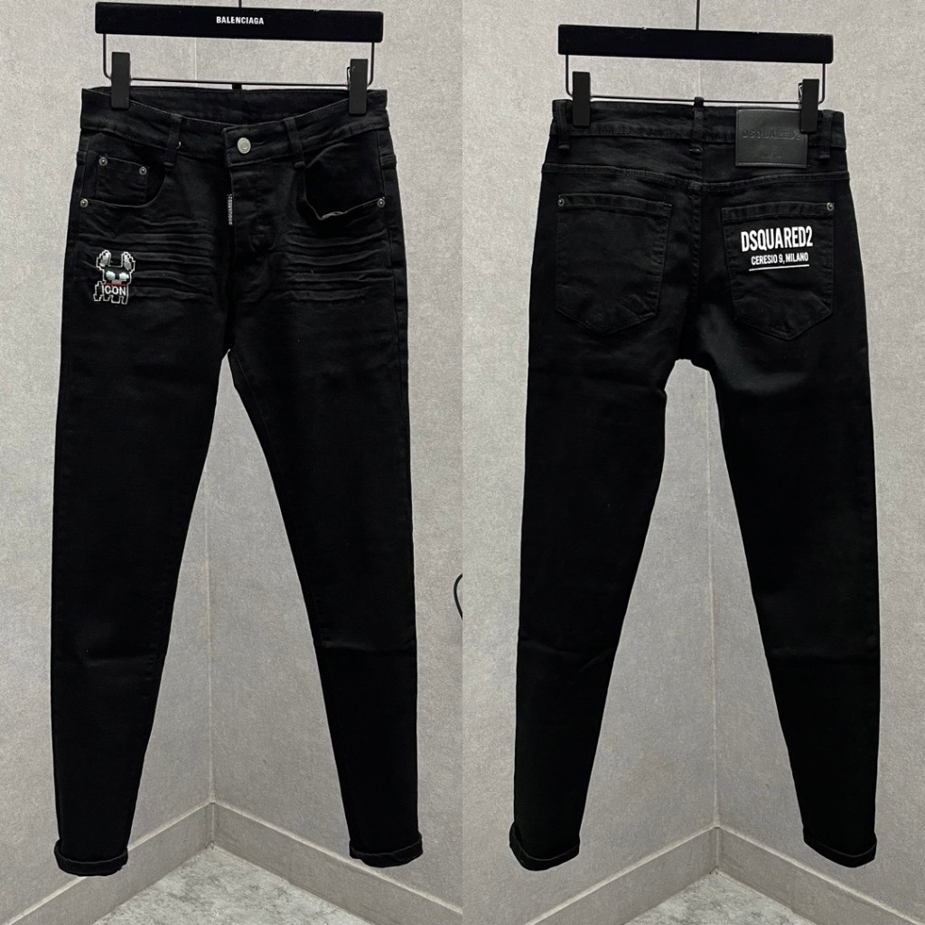 Quần Jean Nam Dsquared2 Hình chú Cún Đứng Họa Tiết đơn Giản Hot 2024