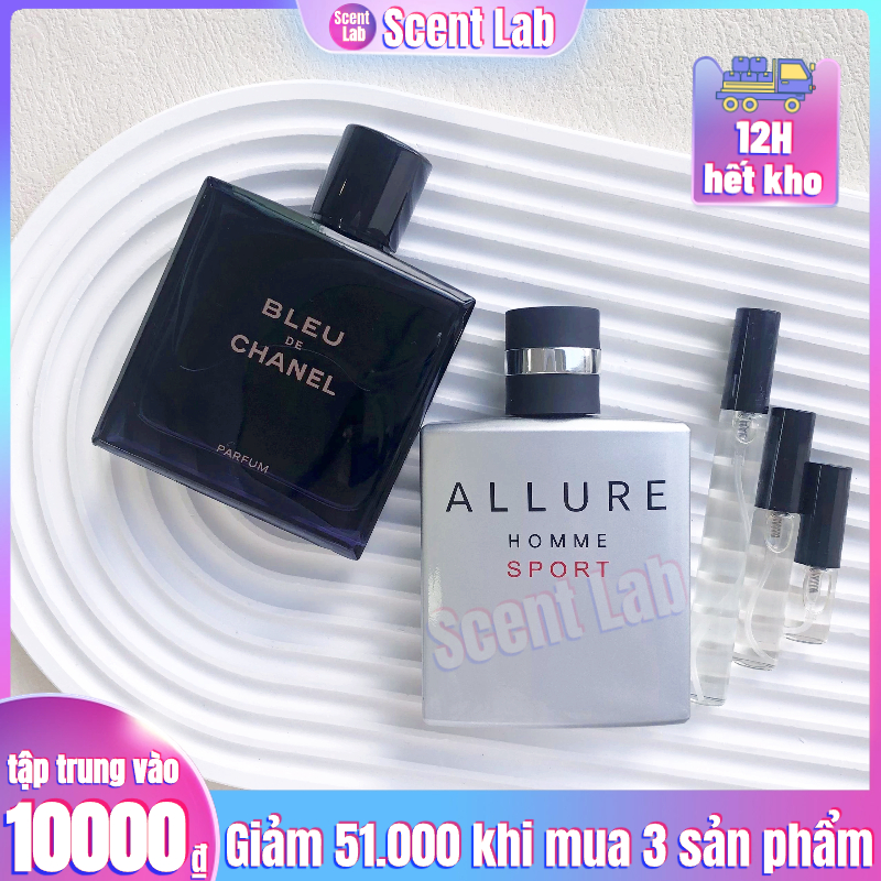 【nước hoa mini chính hãng💯】Nước hoa nam Allure Homme Sport/Bleu de Chanel Parfum nước hoa charme nước hoa thơm lâu