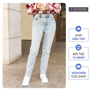 Quần Jeans Nữ Màu Xanh Sáng Dáng Đứng. Light Blue Straight Line Jeans V-SIXTYFOUR - 222WD2083F1910
