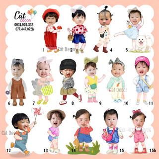 Chibi sinh nhật cho bé gái 30cm-40cm