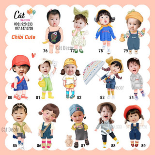 Chibi sinh nhật cho bé gái 30cm-40cm