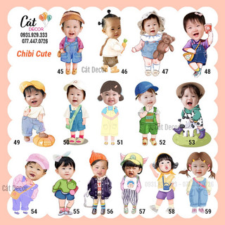 Chibi sinh nhật cho bé gái 30cm-40cm