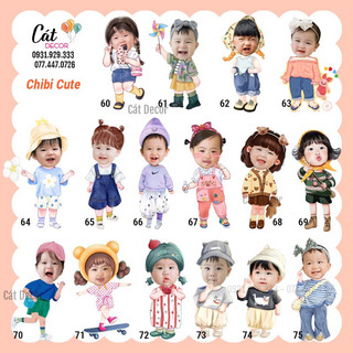 Chibi sinh nhật cho bé gái 30cm-40cm