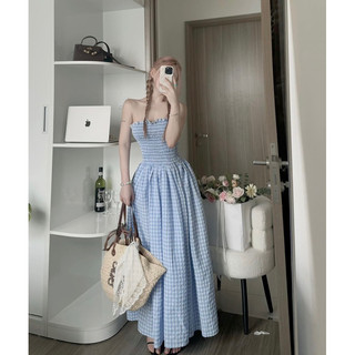  Váy quây maxi  cúp ngực đi biển dáng dài hàng 2 lớp -C56