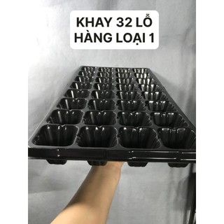 5 Khay 32 lỗ dày 140-150g/khay <bầu chậu túi ươm cây ,kích rễ,kích mầm,bạt chống cỏ bầu v6 >