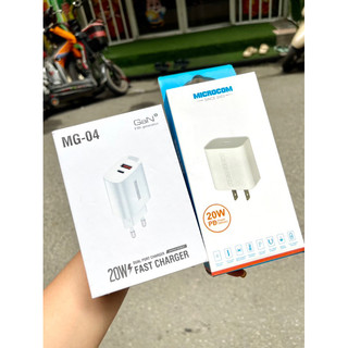 Củ sạc microcom 10w và 20w đầu usb và typec hàng chính hãng