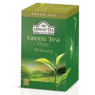 Trà Xanh Túi Lọc Ahmad Green Tea Pure - Trà Xanh Ahmad Nguyên Chất Hộp Giấy Bao Thiếc 40g