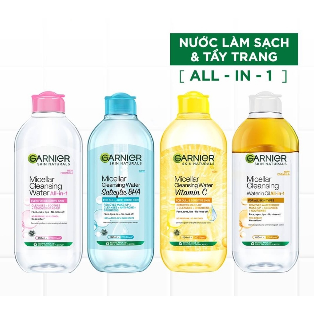 Nước Tẩy Trang Garnier Skin Active 400ml Pháp