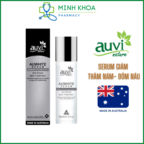 Auwhite Serum 30ml - Tinh chất làm trắng da, giảm đốm nâu, dưỡng ẩm chính hãng Auvi Nature LALISSE