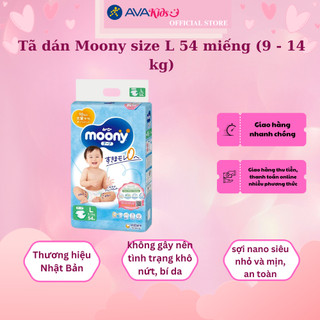 Tã dán Moony size L 54 miếng