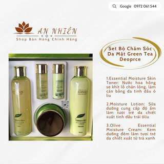 Set Bộ chăm sóc da mặt green tea Deoprce