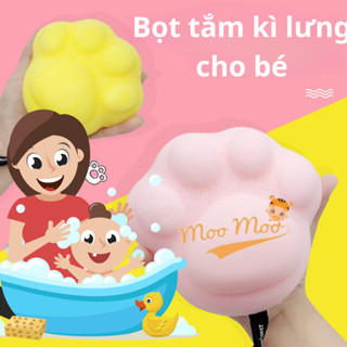 Mút tắm tạo bọt tiết kiệm sữa tắm, kì sạch lông măng, ghét cho bé