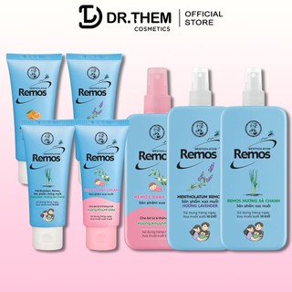 Remos Kem Chống Muỗi và Xịt Đuổi Muỗi Rohto Metholatum Remos (Hương Lavender, Sả Chanh, Cam) Cho Bé và Người Lớn