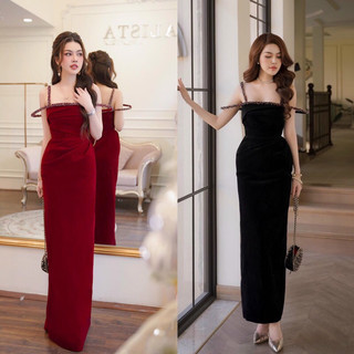 Đầm ôm nhung đính đá sang trọng