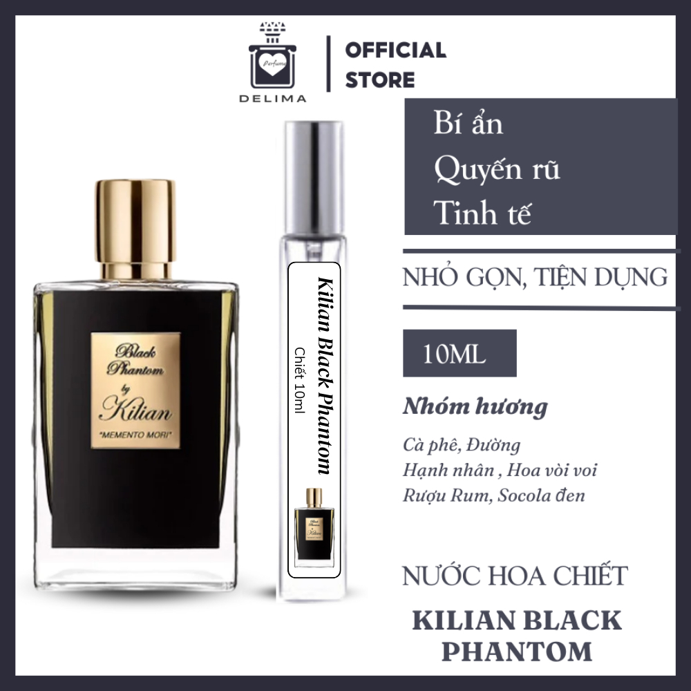 Nước hoa nam nữ kilian black phantom memento mori nước hoa chiết 10ml sang trọng, quyến rũ, sexy