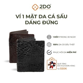 Ví Đứng Nam 1 Mặt Da Cá Sấu Thật Chính Hãng 2DO LEATHER Làm Từ Vân Bụng/ Gai & Đuôi/ Gù Kích Thước (12.5 x 9 cm)