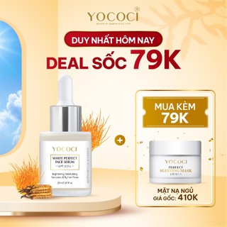 Serum tinh chất dưỡng trắng da mặt Yococi siêu cấp ẩm phục hồi sáng da lành tính giảm thâm White Perfect Face Serum 20ml