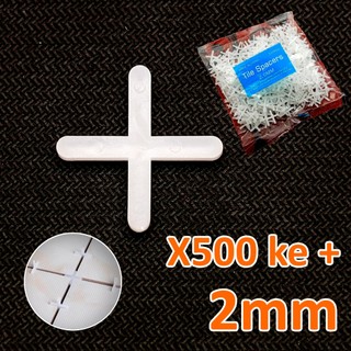 Túi 500 ke chữ thập, ke dấu cộng, ke nhựa chữ thập tạo khe hở ron hỗ trợ ốp lát gạch, cân bằng gạch