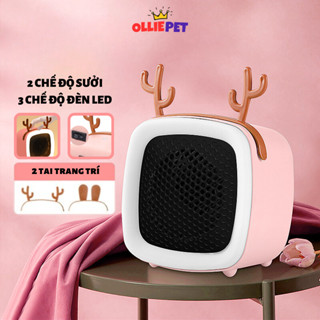 Máy sưởi ấm chó mèo mini cầm tay để bàn đa năng - Đèn sưởi cao cấp giữ ấm thân nhiệt thú cưng công suất 400W